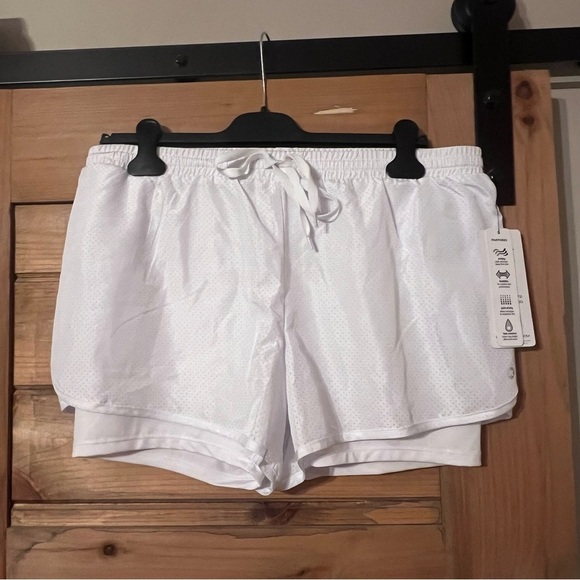 RBX ACTIVE Size large lined white athletic shorts with drawstring - Picture 1 of 6